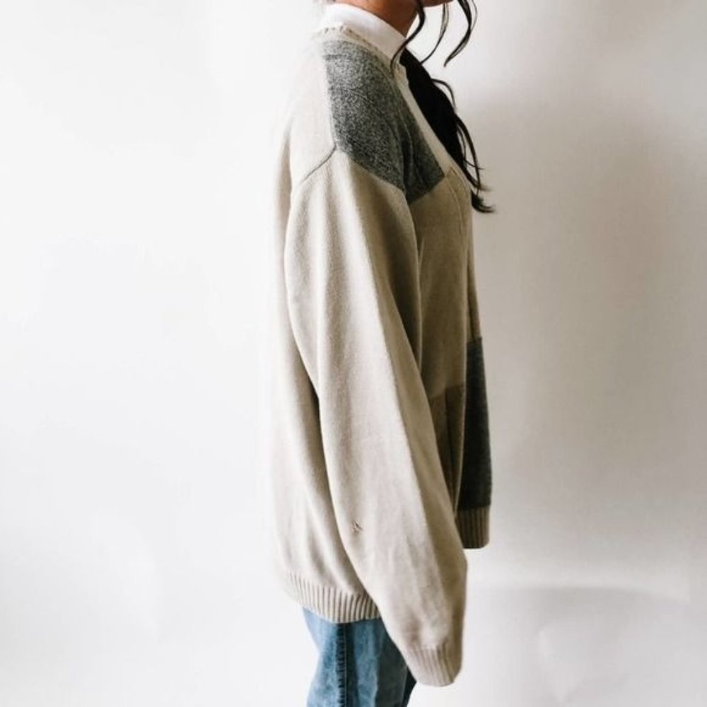 Vintage Tan Crewneck Long Sweater - Picture 6 of 7